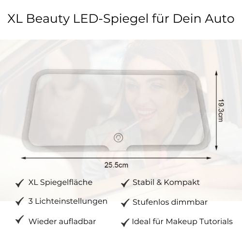 XL Beauty LED-Spiegel für Dein Auto